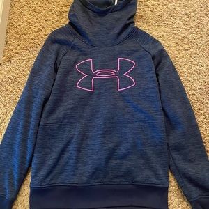 dark blue under armour hoodie women’s large